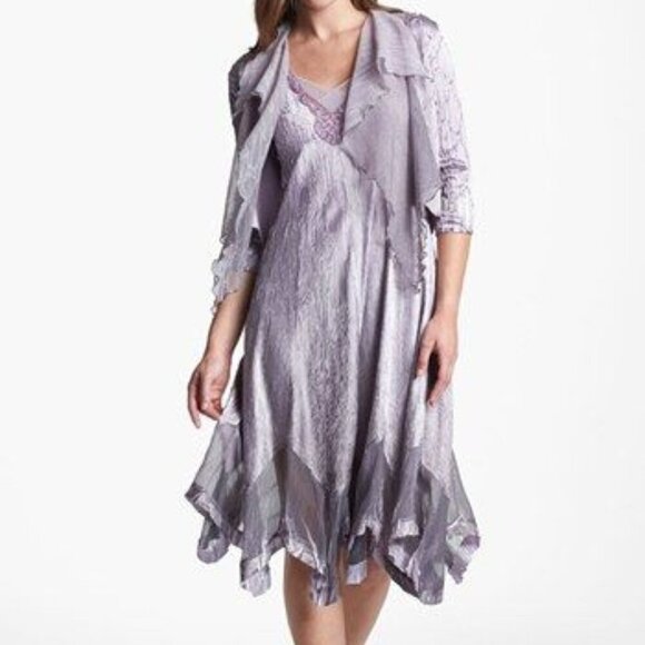 Kamarov Dress with Jacket Midi NWOT Embelished Purple - Picture 15 of 15